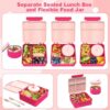 Pawtong Bento Lunch Box with 8oz Soup Thermo, Kids Leakproof Lunch Food Containers with 4 Compartment, Kids Thermo Insulated Hot Food Jar for... Pawtong Bento Lunch Box with 8oz Soup Thermo, Kids Leakproof Lunch Food Containers with 4 Compartment, Kids Thermo Insulated Hot Food Jar for...