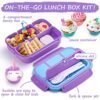 QQKO Bento Lunch Box for Kids Girls Boys, Toddler Kids Lunch Boxes for School, Lunch Containers for Adults with 4 Compartments, Sauce Container,... QQKO Bento Lunch Box for Kids Girls Boys, Toddler Kids Lunch Boxes for School, Lunch Containers for Adults with 4 Compartments, Sauce Container,...