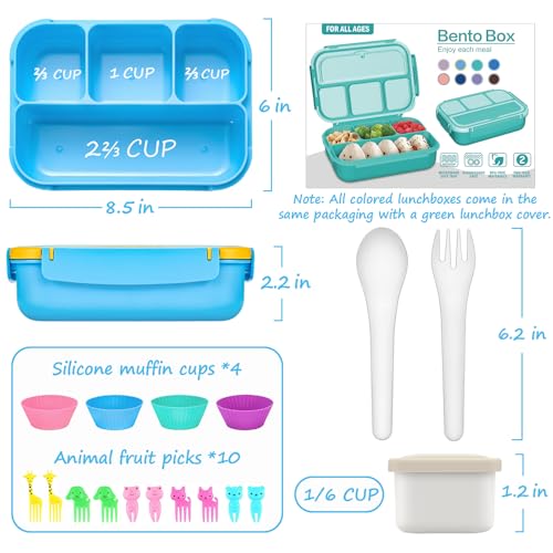QQKO Bento Lunch Box for Kids Girls Boys, Toddler Kids Lunch Boxes for School, Lunch Containers for Adults with 4 Compartments, Sauce Container,... QQKO Bento Lunch Box for Kids Girls Boys, Toddler Kids Lunch Boxes for School, Lunch Containers for Adults with 4 Compartments, Sauce Container,...