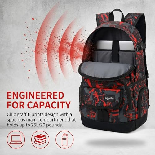rickyh style School Backpack Travel Bag for Men & Women Lightweight College Back Pack with Laptop Compartmen