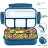 shell and turtle Bento Box Adult Lunch Box, Kids Lunch Containers for School with 4 Compartments, with Utensils, Sauce Jar, Muffin Liners,... shell and turtle Bento Box Adult Lunch Box, Kids Lunch Containers for School with 4 Compartments, with Utensils, Sauce Jar, Muffin Liners,...