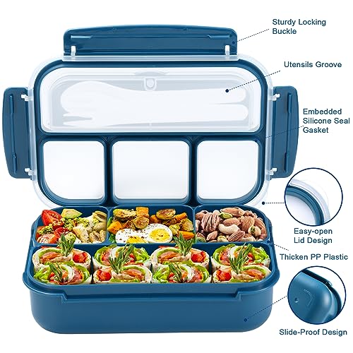 shell and turtle Bento Box Adult Lunch Box, Kids Lunch Containers for School with 4 Compartments, with Utensils, Sauce Jar, Muffin Liners,... shell and turtle Bento Box Adult Lunch Box, Kids Lunch Containers for School with 4 Compartments, with Utensils, Sauce Jar, Muffin Liners,...
