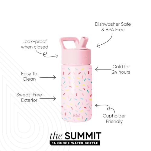 Simple Modern Kids Water Bottle with Straw Lid | 14oz Insulated Stainless Steel Kids Tumbler & Spill Proof Toddler Cup for School, Girls, Boys |... Simple Modern Kids Water Bottle with Straw Lid | 14oz Insulated Stainless Steel Kids Tumbler & Spill Proof Toddler Cup for School, Girls, Boys |...
