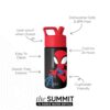 Simple Modern Marvel Spider Man Kids Water Bottle with Straw Lid | 14oz Insulated Stainless Steel Kids Tumbler & Spill Proof Toddler Cup for...
