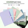 Sooez Aesthetic 8 Pocket Accordion File Organizer, Pastels Expanding File Folder for Important Document with Labels, Portable Receipt Paper Bill...