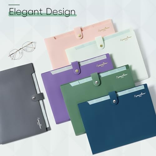 Sooez Elegant Accordion File Organizer, 8 Pocket Expanding File Folders with Labels, Portable Folder for Documents, Cute Paper Organizer for School... Sooez Elegant Accordion File Organizer, 8 Pocket Expanding File Folders with Labels, Portable Folder for Documents, Cute Paper Organizer for School...