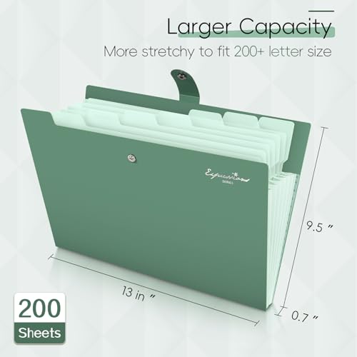 Sooez Elegant Accordion File Organizer, 8 Pocket Expanding File Folders with Labels, Portable Folder for Documents, Cute Paper Organizer for School... Sooez Elegant Accordion File Organizer, 8 Pocket Expanding File Folders with Labels, Portable Folder for Documents, Cute Paper Organizer for School...
