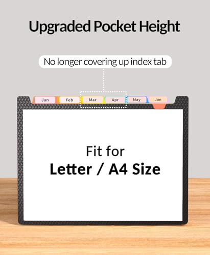 Sooez Upgraded Accordion File Organizer, Expanding File Folder with Deeper 12 Pockets - Never Cover Up Index Tabs, Monthly Bill Paper Receipt... Sooez Upgraded Accordion File Organizer, Expanding File Folder with Deeper 12 Pockets - Never Cover Up Index Tabs, Monthly Bill Paper Receipt...
