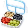 Stainless Steel Snack Containers, 3 Compartments Reusable on and go Bento Box with Lids for Kids, Lunch Box Pre Meal Storage for Daycare School... Stainless Steel Snack Containers, 3 Compartments Reusable on and go Bento Box with Lids for Kids, Lunch Box Pre Meal Storage for Daycare School...