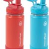 ThermoFlask Kids 16 oz Insulated Water Bottles with Straw Lid BPA-Free Stainless Steel Leakproof & Spill-Proof Design Easy Clean Wide Mouth 2-Pack...