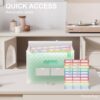 ThinkTex Accordion File Organizer, 12 - Pocket Expanding File Folders for Paper Receipts, Bills & Taxes Organizer, Letter/A4 Size Document Holder...
