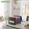 ThinkTex Accordion File Organizer, 12 - Pocket Expanding File Folders for Paper Receipts, Bills & Taxes Organizer, Portable Letter/A4 Size Document...
