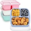 TOUWMX Bento Box For Kids, 4 Pack 3 Compartments Meal Prep Containers Reusable Lunch Containers, Food Storage Containers With Lids, Stackable Snack... TOUWMX Bento Box For Kids, 4 Pack 3 Compartments Meal Prep Containers Reusable Lunch Containers, Food Storage Containers With Lids, Stackable Snack...