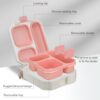 wiwens Bento Lunch Box for Kids with 12oz Soup Thermo Leak-Proof Lunch Food Container with 5 Compartment Thermo Hot Food Jar and Insulated Lunch... wiwens Bento Lunch Box for Kids with 12oz Soup Thermo Leak-Proof Lunch Food Container with 5 Compartment Thermo Hot Food Jar and Insulated Lunch...