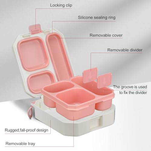 wiwens Bento Lunch Box for Kids with 12oz Soup Thermo Leak-Proof Lunch Food Container with 5 Compartment Thermo Hot Food Jar and Insulated Lunch... wiwens Bento Lunch Box for Kids with 12oz Soup Thermo Leak-Proof Lunch Food Container with 5 Compartment Thermo Hot Food Jar and Insulated Lunch...